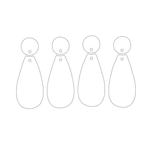 © Juggler Drops - 2 pair Set