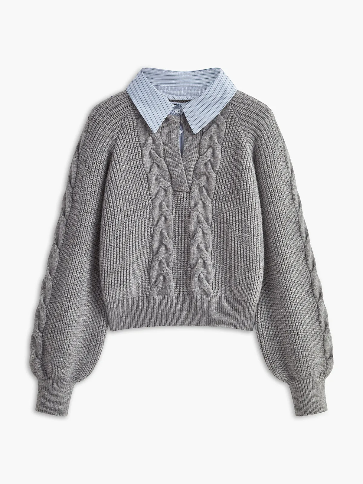 2 in 1 Twist Polo Sweater