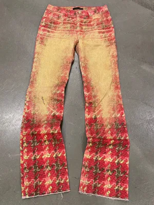 2000s Roberto Cavalli checkered faded pants