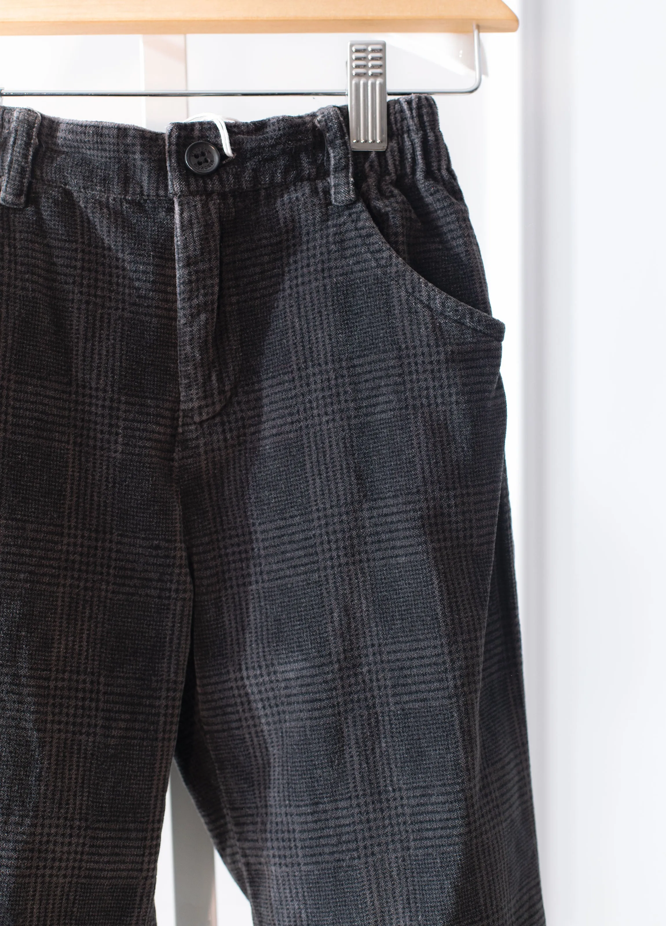 [4y] Kingkow Velvet Checkered Trousers
