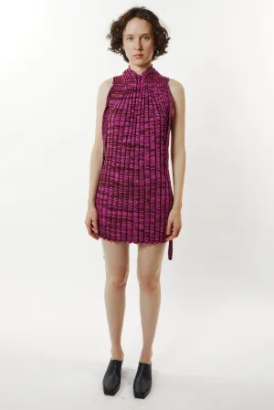 Accordion Dress in Plum