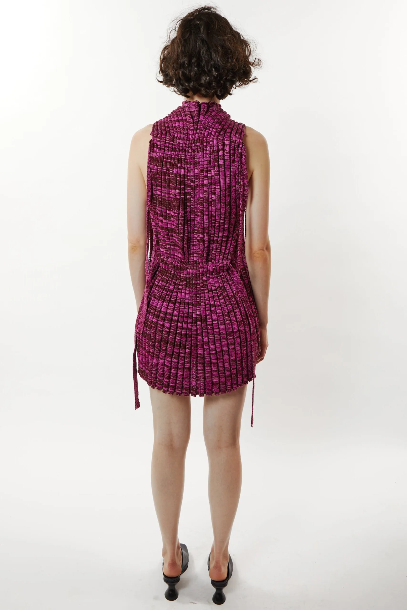 Accordion Dress in Plum
