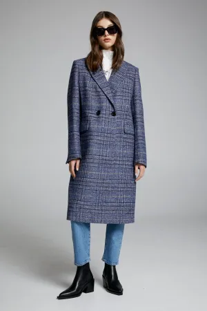 Acreage Double Breasted Coat Navy