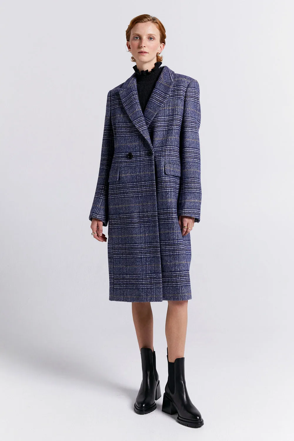 Acreage Double Breasted Coat Navy