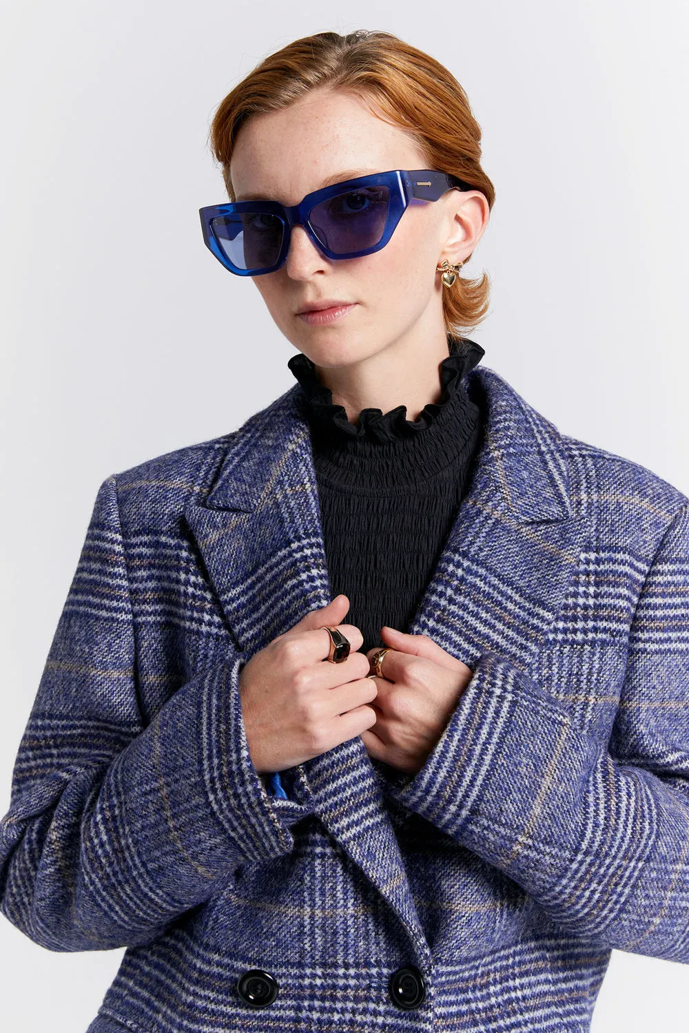 Acreage Double Breasted Coat Navy