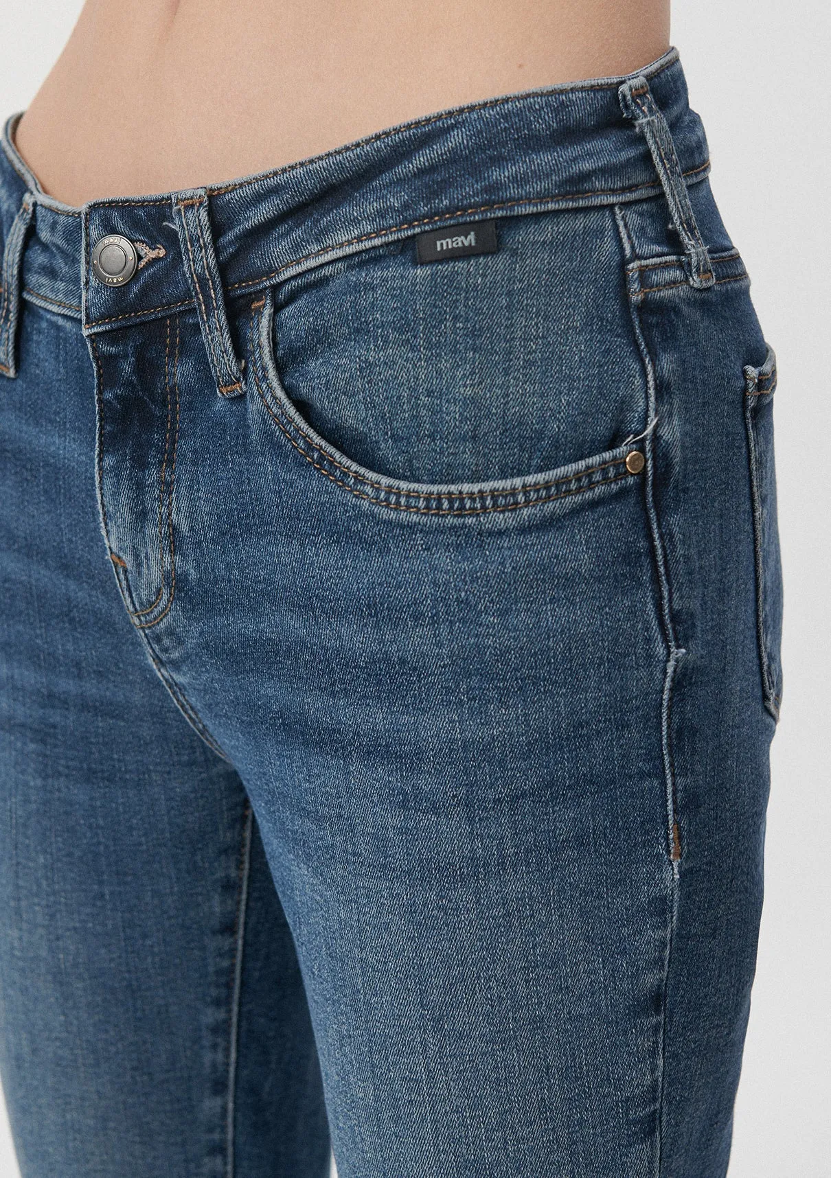 Ada Mid Shaded Denim Jean Pants