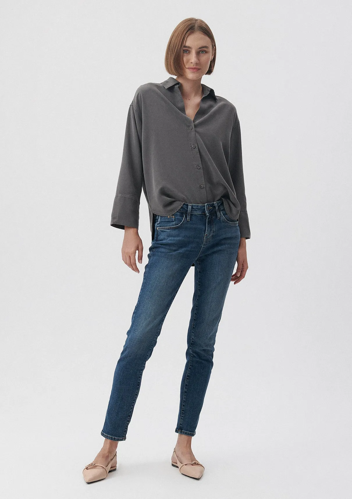 Ada Mid Shaded Denim Jean Pants