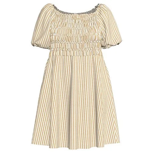 Alina - Yellow White Vertical Stripe
