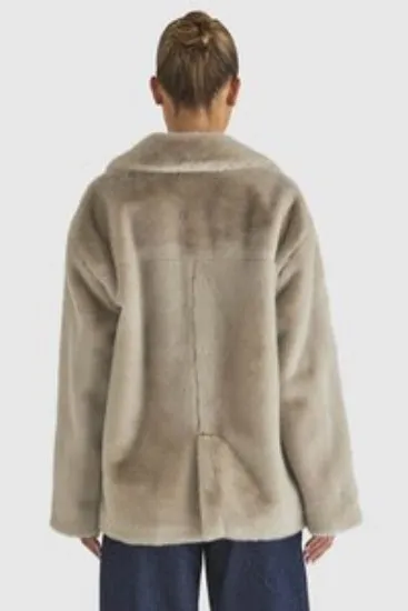 Alive Fur Jacket - Dove Grey