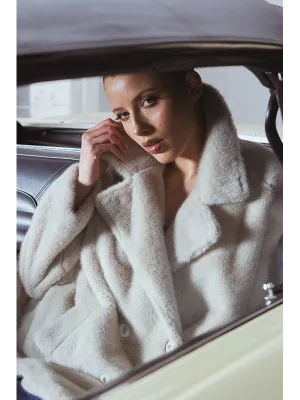 Alive Fur Jacket - Dove Grey