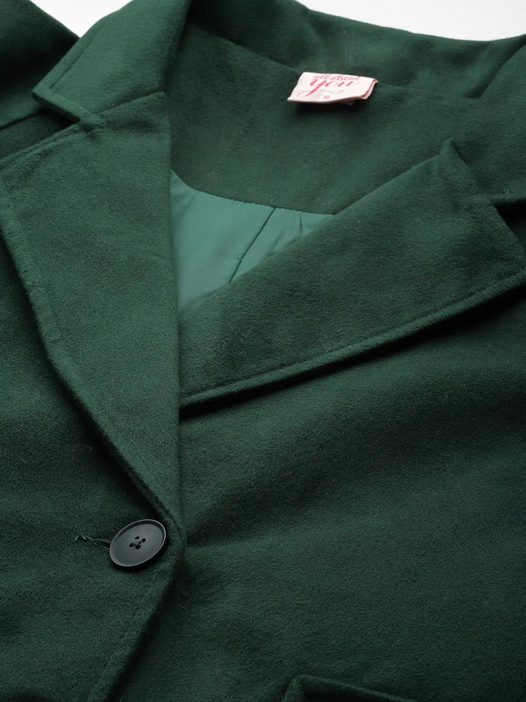 all about you Women Double-Breasted Longline Overcoat