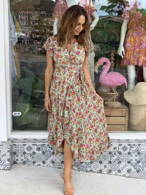 Amiret Wrap Dress - Mint