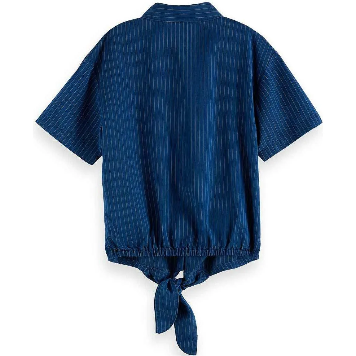 Ams Blauw Indigo Tencel Shirt