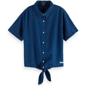 Ams Blauw Indigo Tencel Shirt