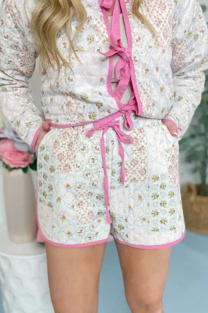 Andrea Floral Print Quilted Patchwork Shorts *FINAL SALE*