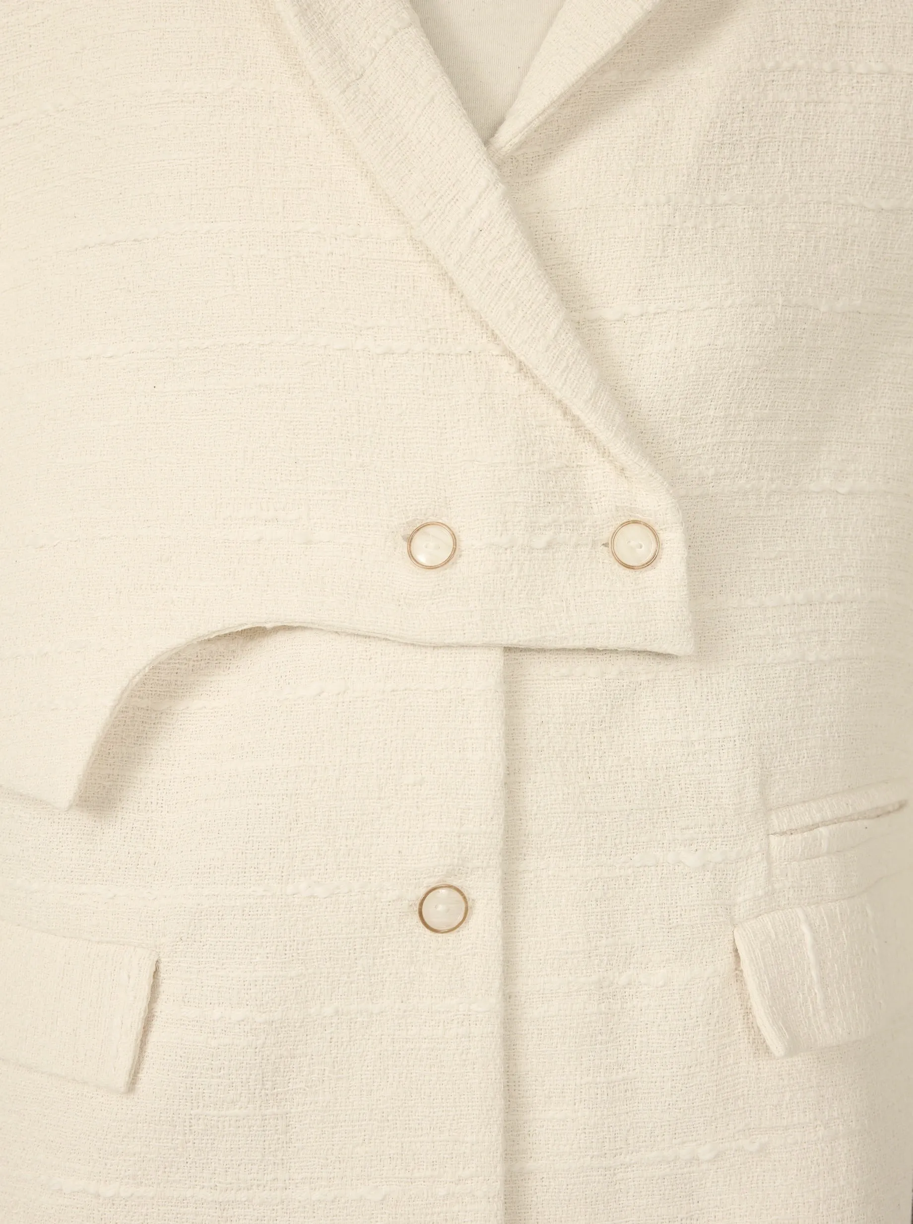 Angus Blazer In Ivory Jute Canvas
