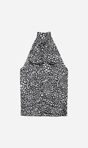 Anine Bing | Brooke Top - Black & White Heart