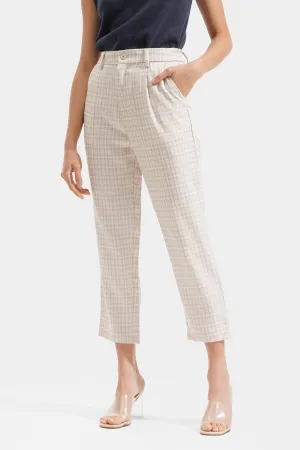 Ankle Length Checkered Cozy Pants