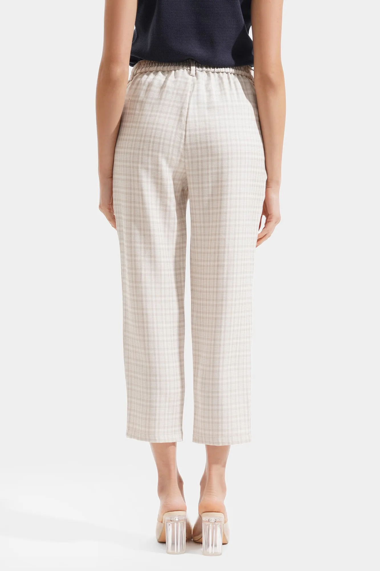 Ankle Length Checkered Cozy Pants