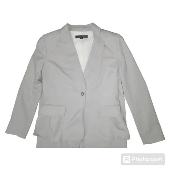 Anne Klein Suit | Wool blend grey checkered blazer &amp; pants, size 10 EUC