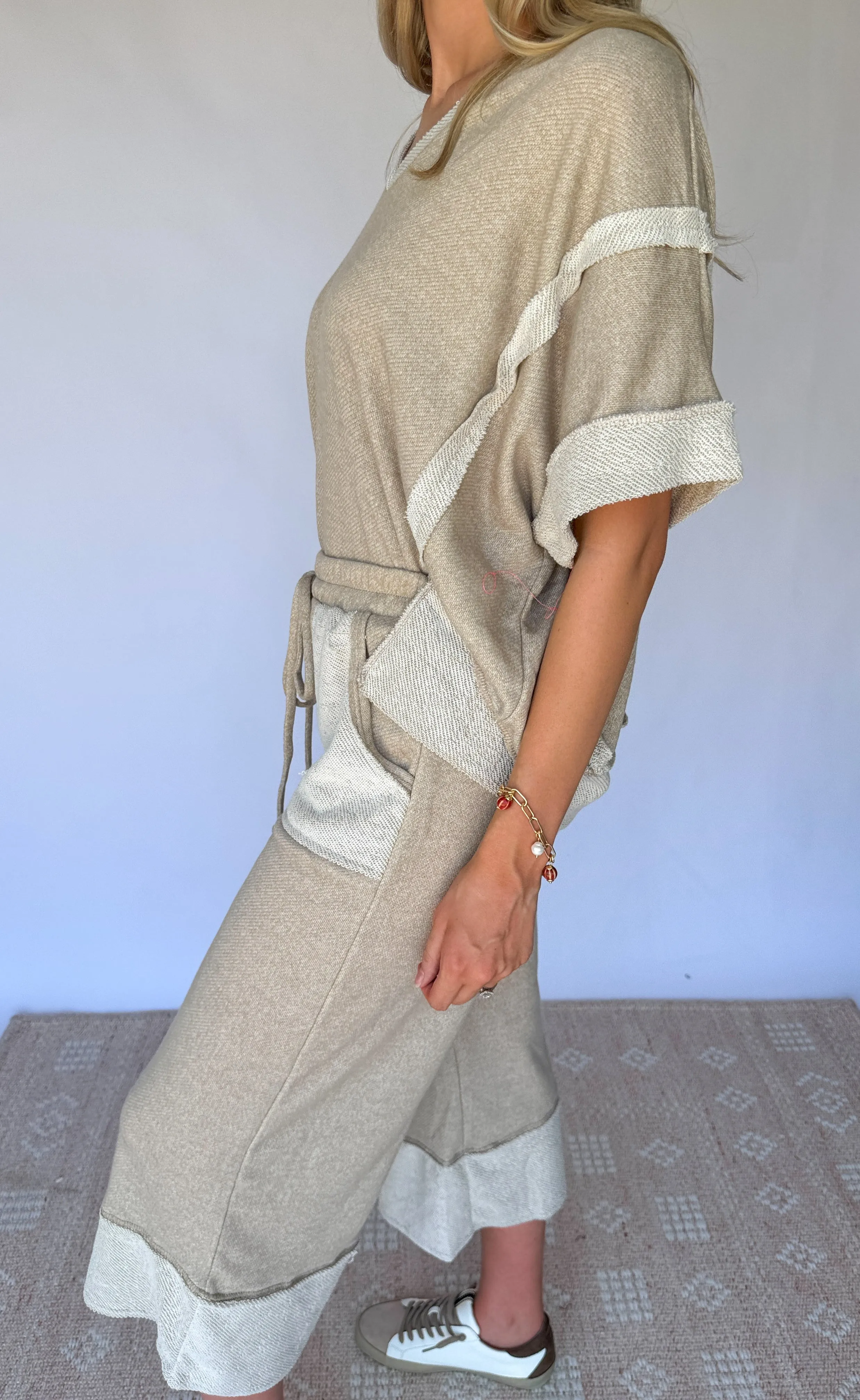 Annie Reverse Contrast Wide Leg Pants