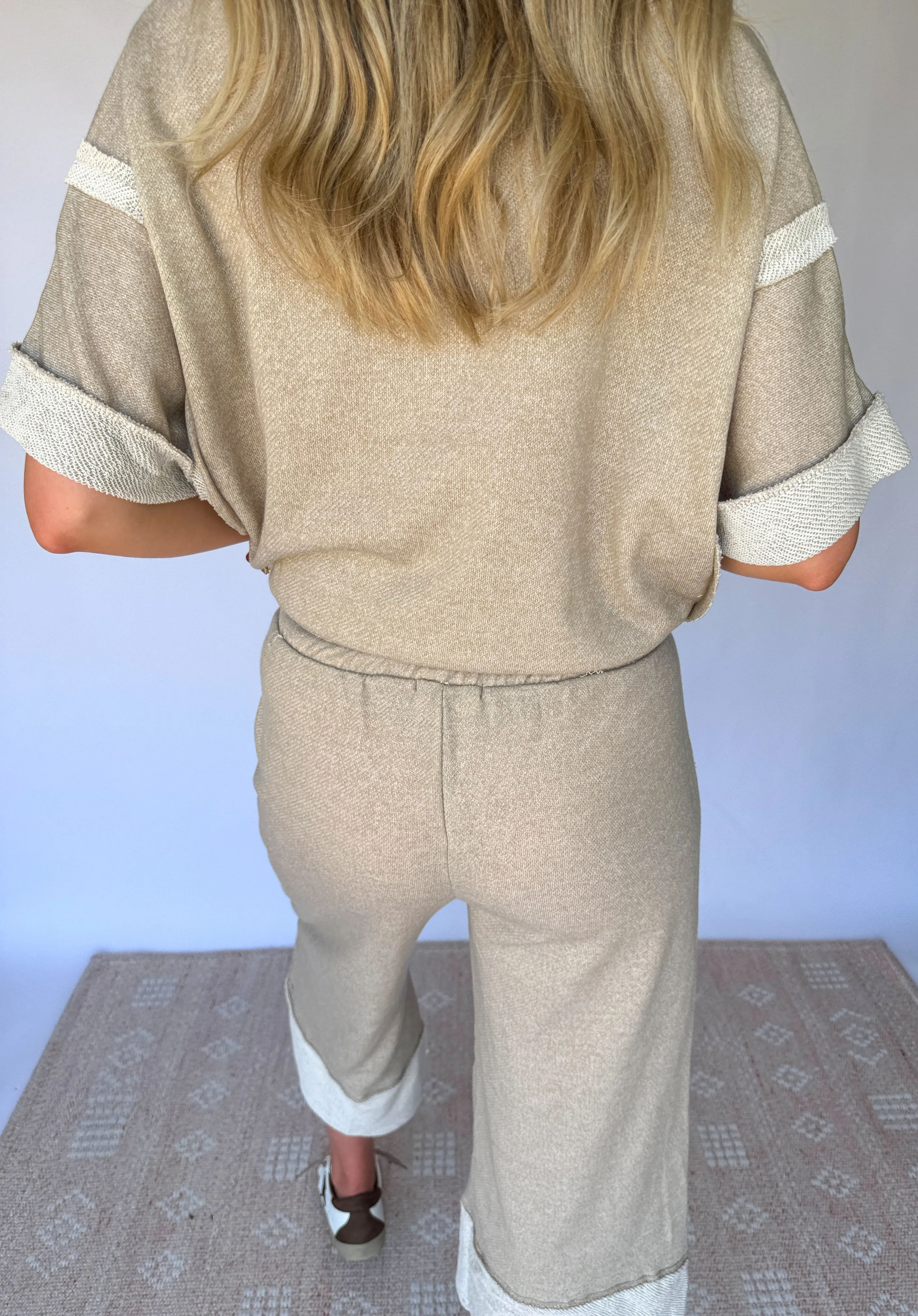 Annie Reverse Contrast Wide Leg Pants
