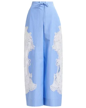 Aqua Blue Hace Lace Pant