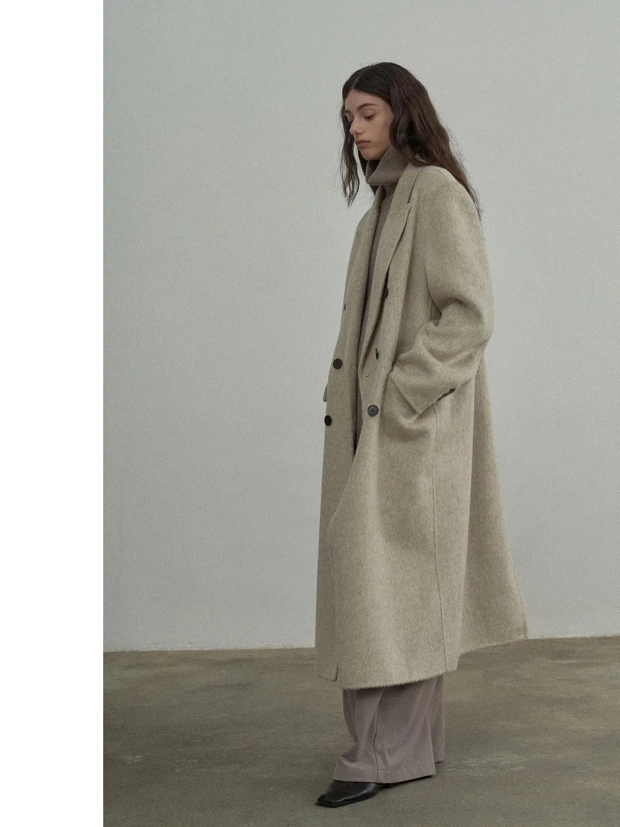 Autumn and Winter Handmade Wool Coat