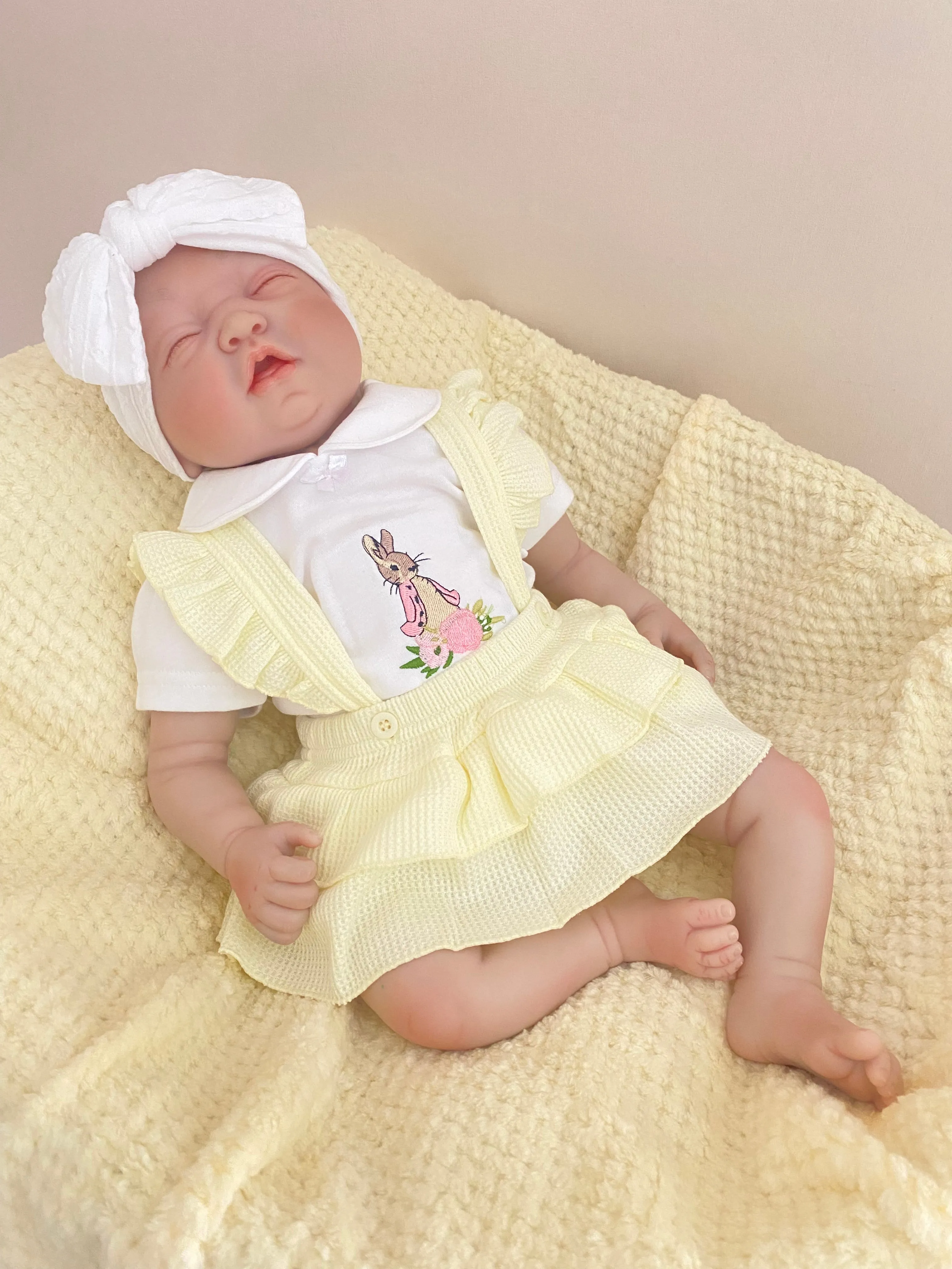 Beatrix potter  Flopsy Bunny Two Piece Spanish Dungarees Romper & Top Set