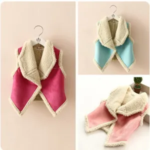 Beauty Baby Girl Faux Suede Tank Kid Children Tops Outerwear Lamb Wool Vest