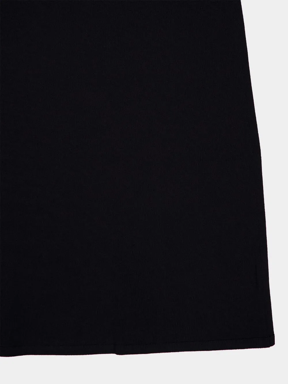 Black Asymmetric Knit Dress