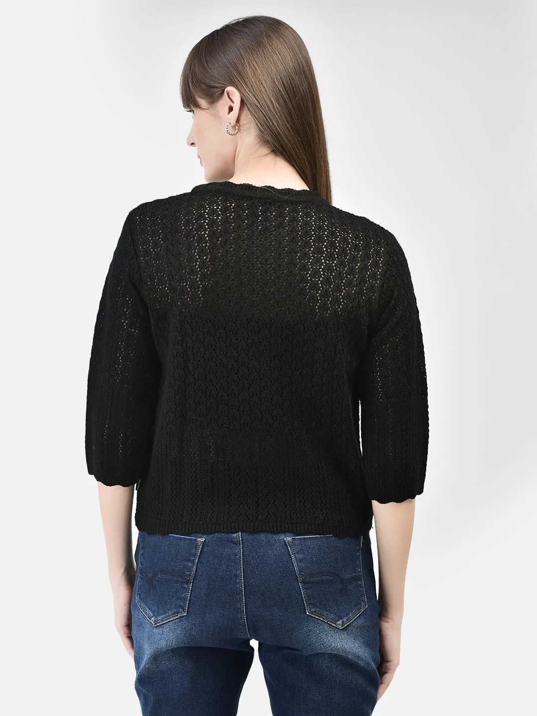 Black Cable Knit Sweater