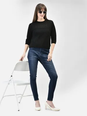 Black Cable Knit Sweater