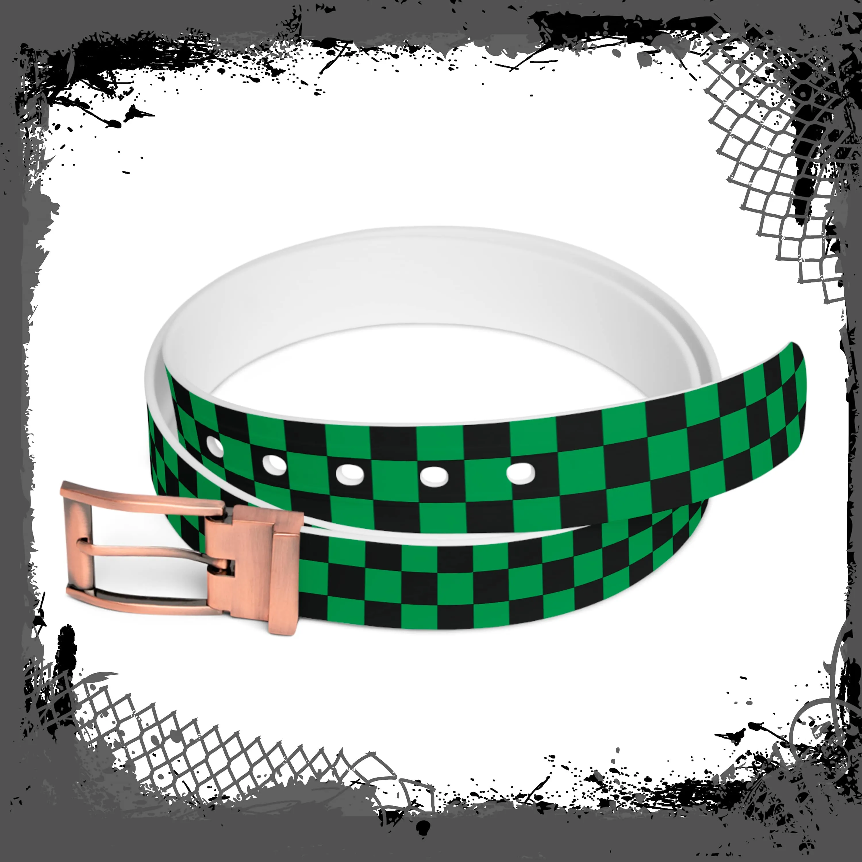 BLK/GRN Checkered Belt