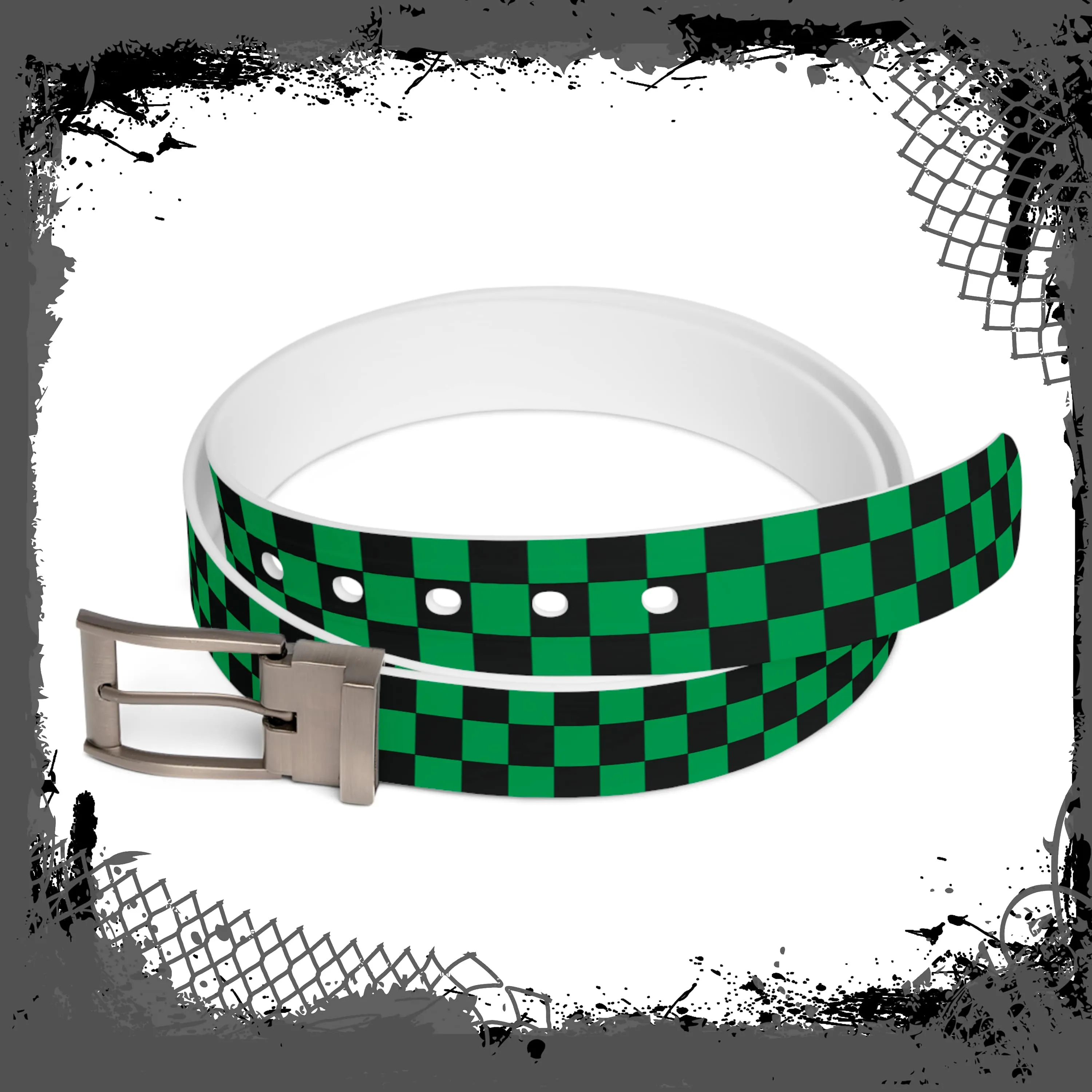BLK/GRN Checkered Belt