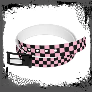BLK/PNK Checkered Belt