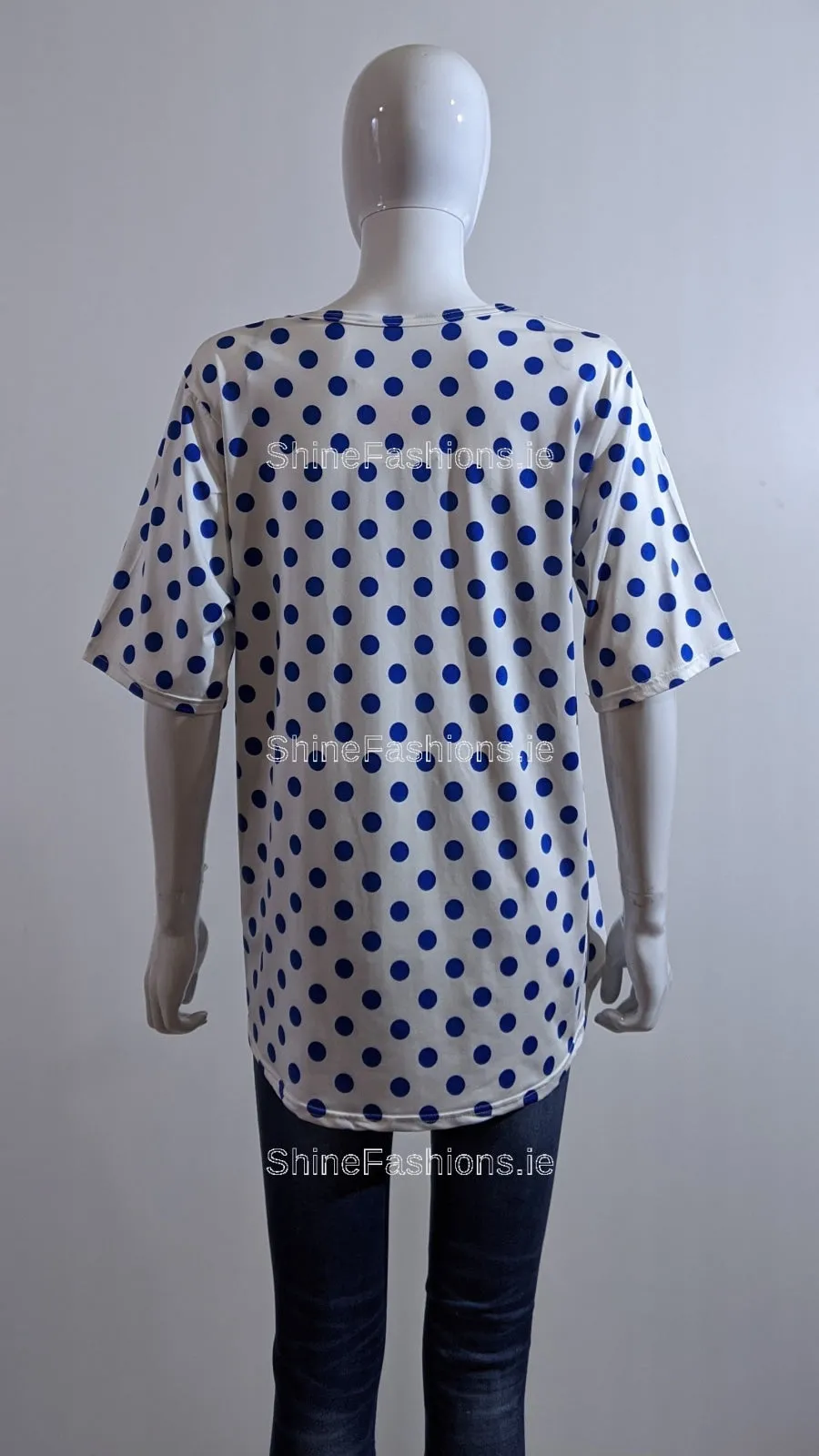 Blue Polka Dot Top