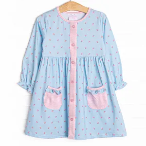 Blue Sky Berries Dress, Blue