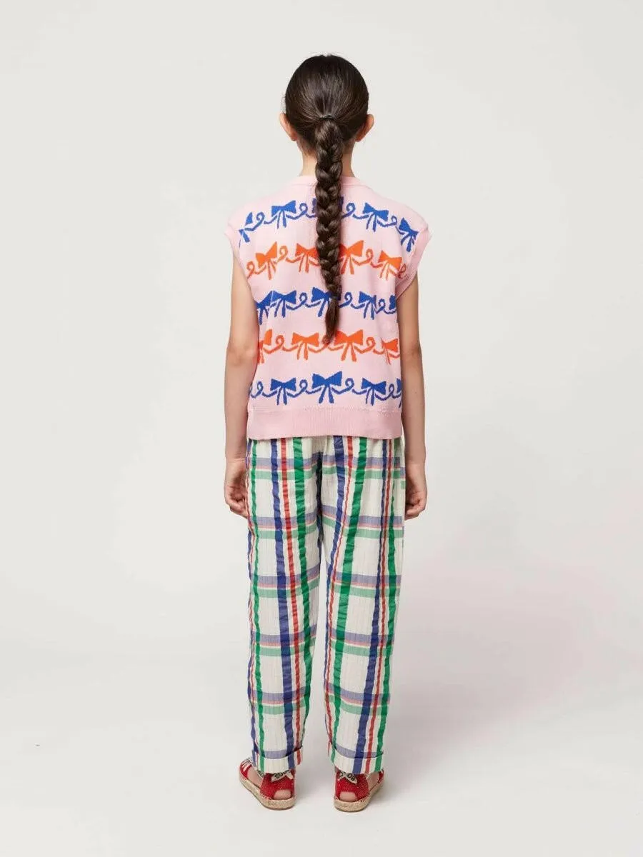 Bobo Choses Ribbon Bow all over jacquard vest