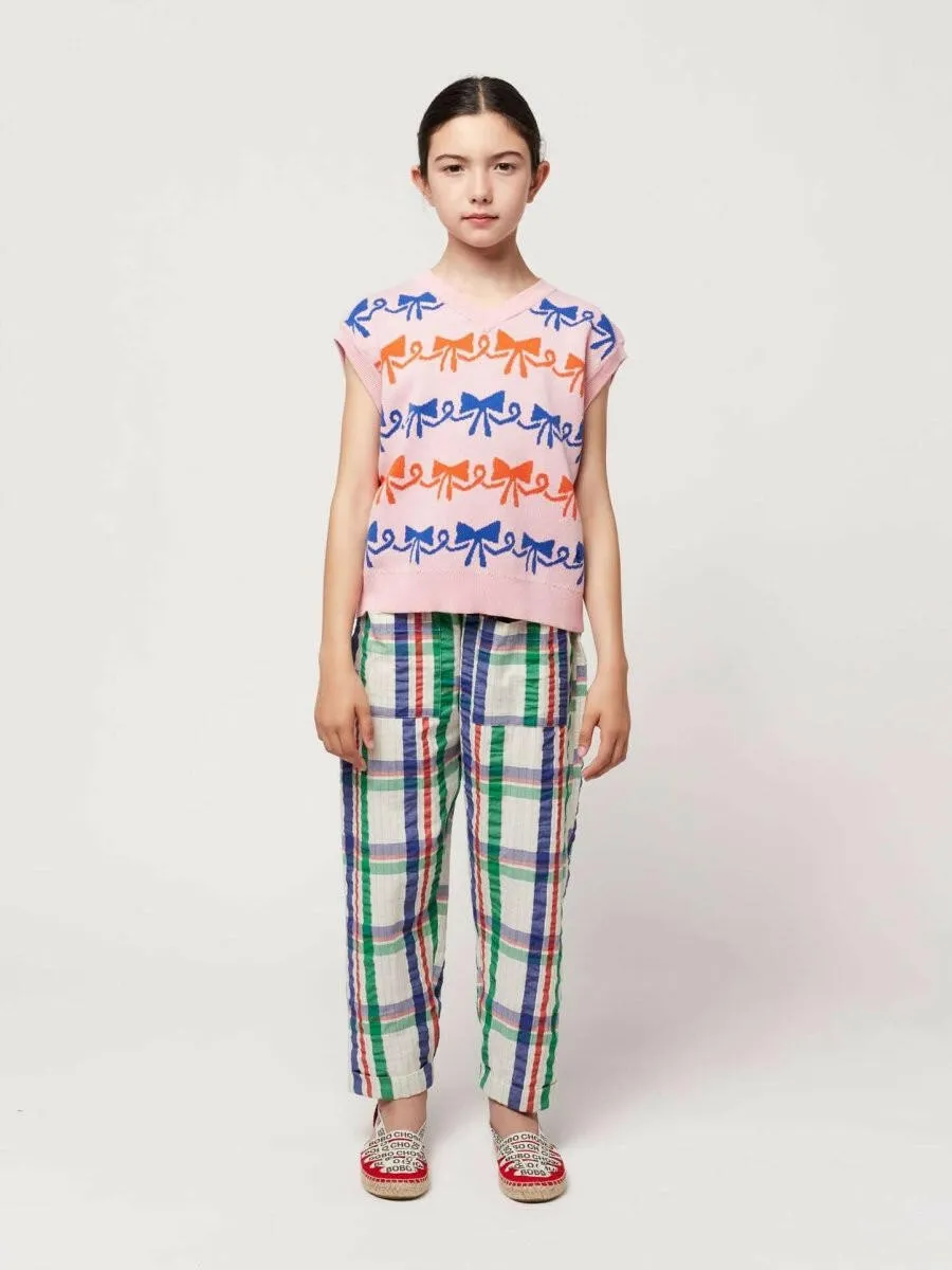 Bobo Choses Ribbon Bow all over jacquard vest