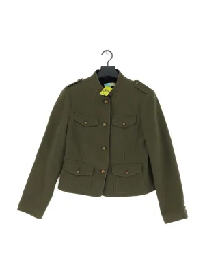 Boden Women's Blazer UK 12 Green Wool with Polyamide, Polyester, Viscose