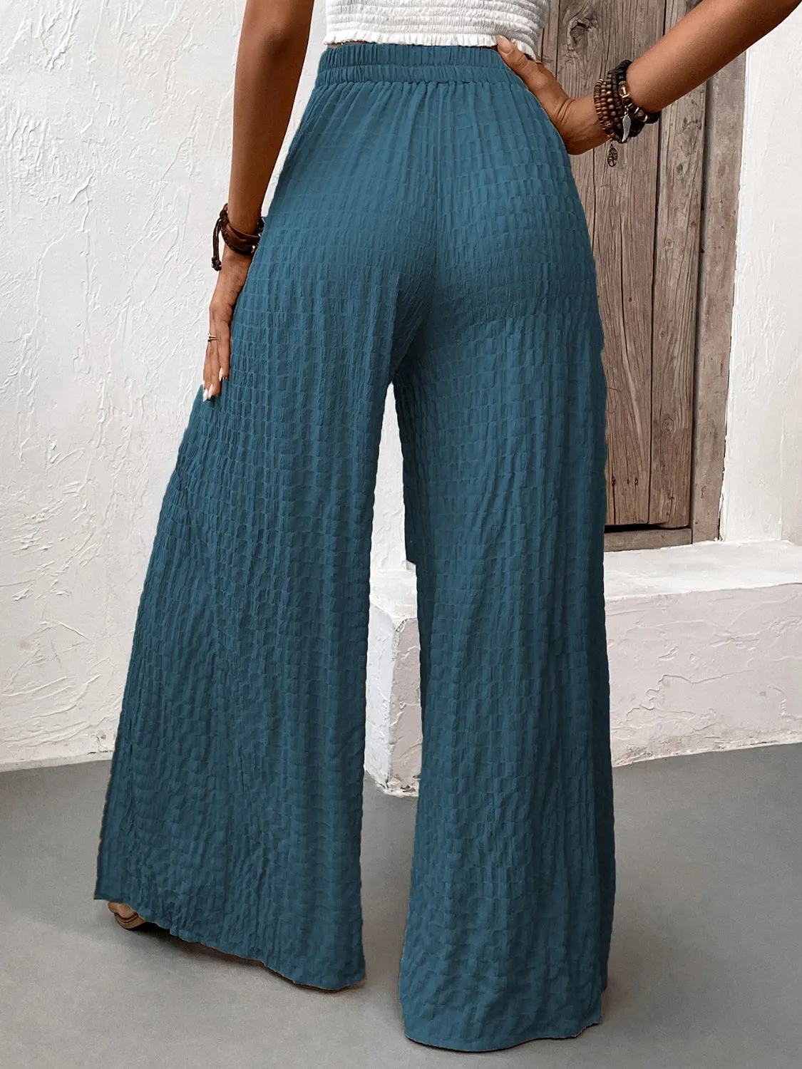 Boho Honey Tied Slit Wide Leg Pants (2 Colors)
