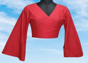 Bohotusk Plain Wrap Around Long Sleeved Top