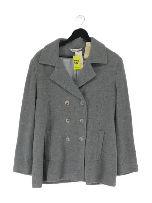 Bonmarche Women's Coat UK 18 Grey Wool with Polyester