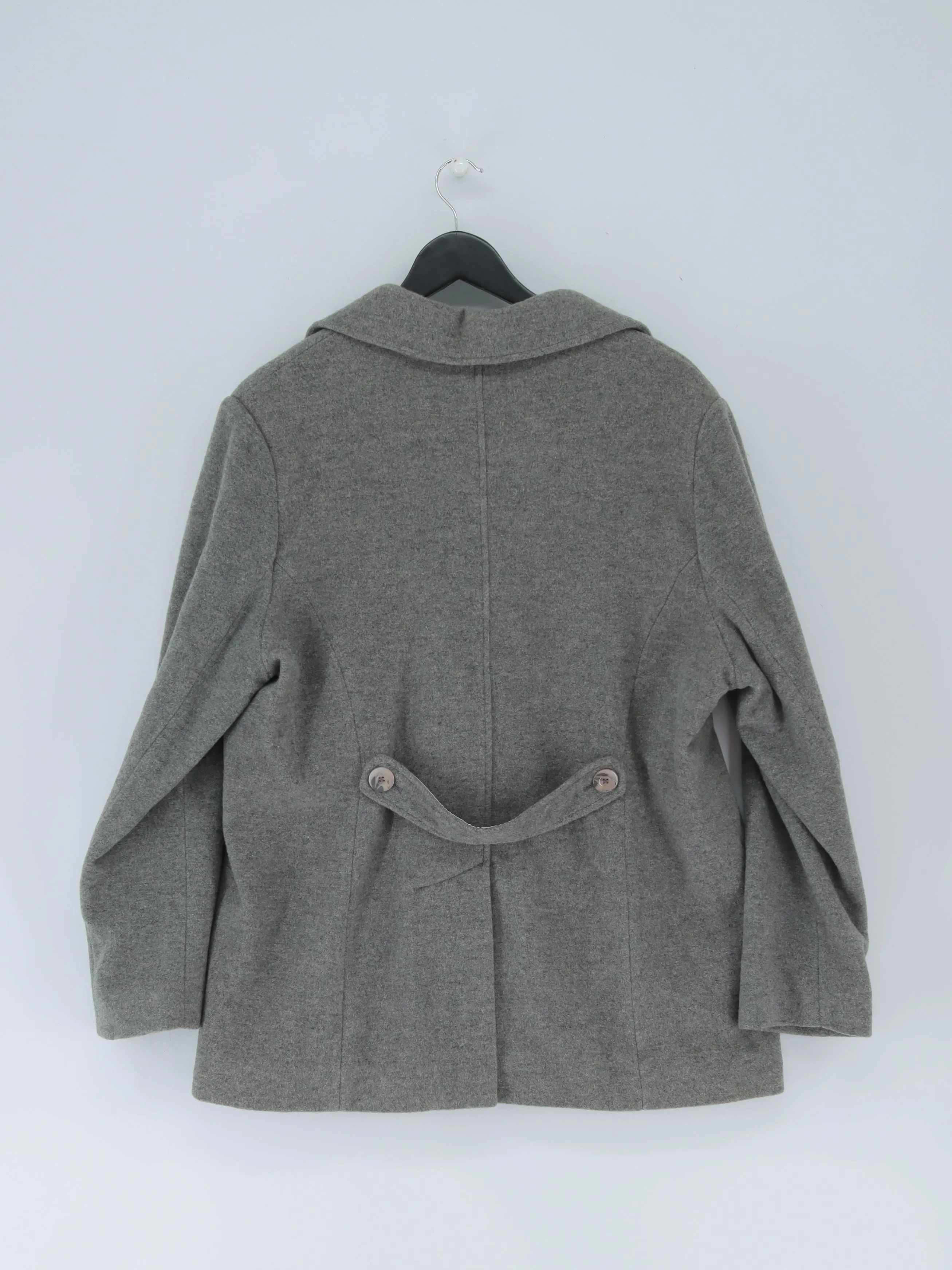 Bonmarche Women's Coat UK 18 Grey Wool with Polyester