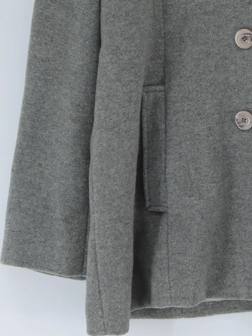 Bonmarche Women's Coat UK 18 Grey Wool with Polyester
