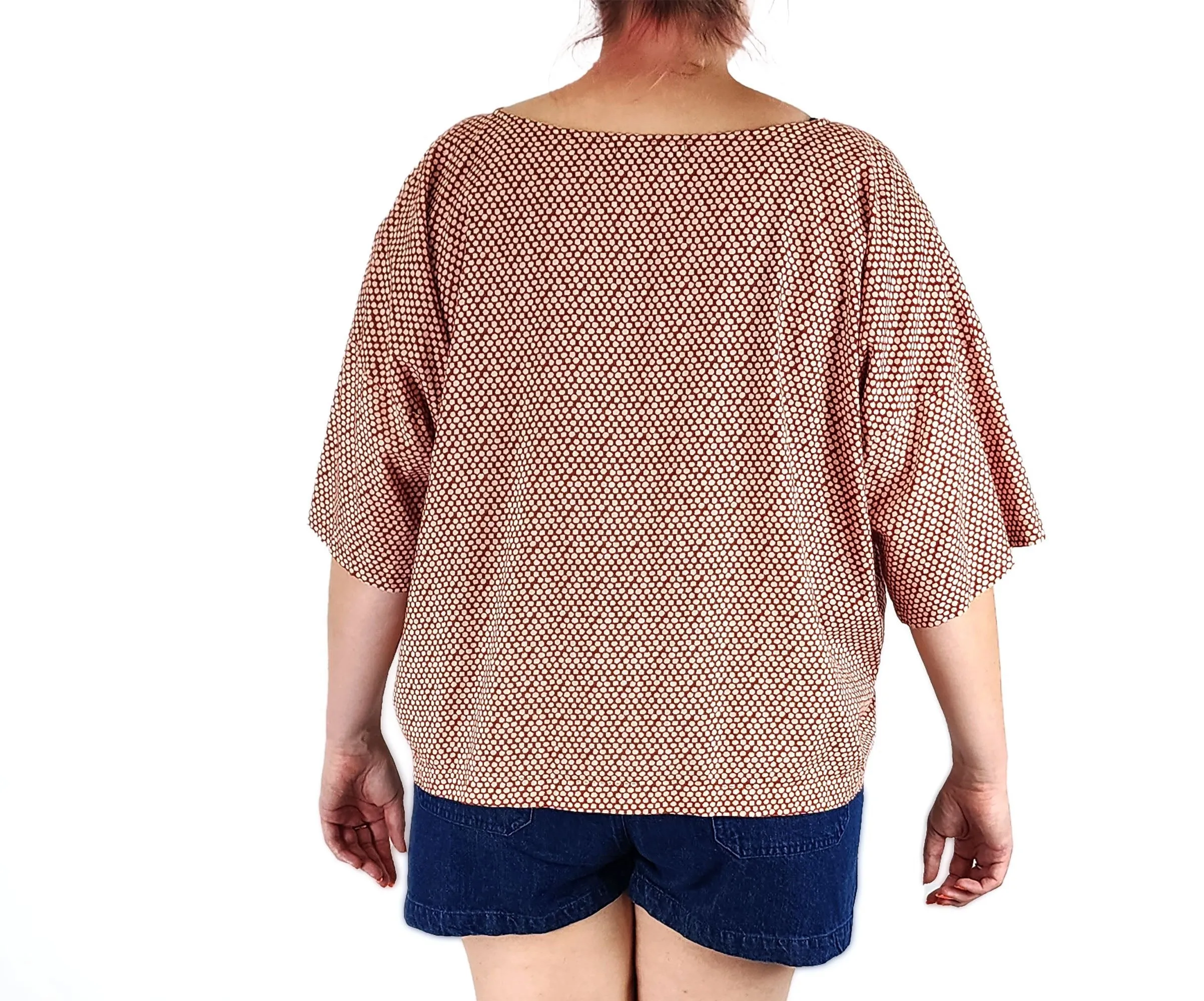 Boom Shankar red cotton top size 14