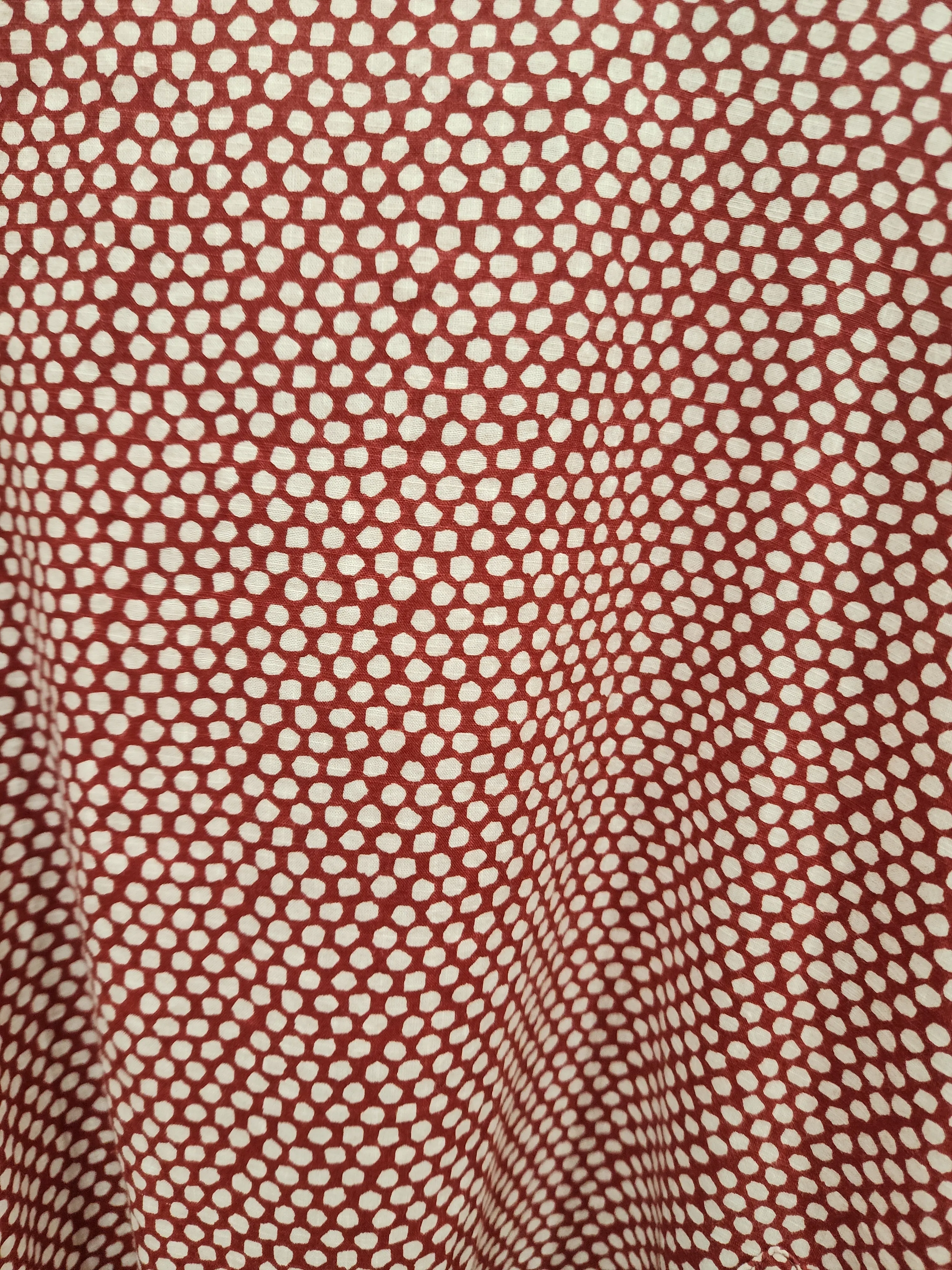 Boom Shankar red cotton top size 14