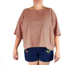 Boom Shankar red cotton top size 14