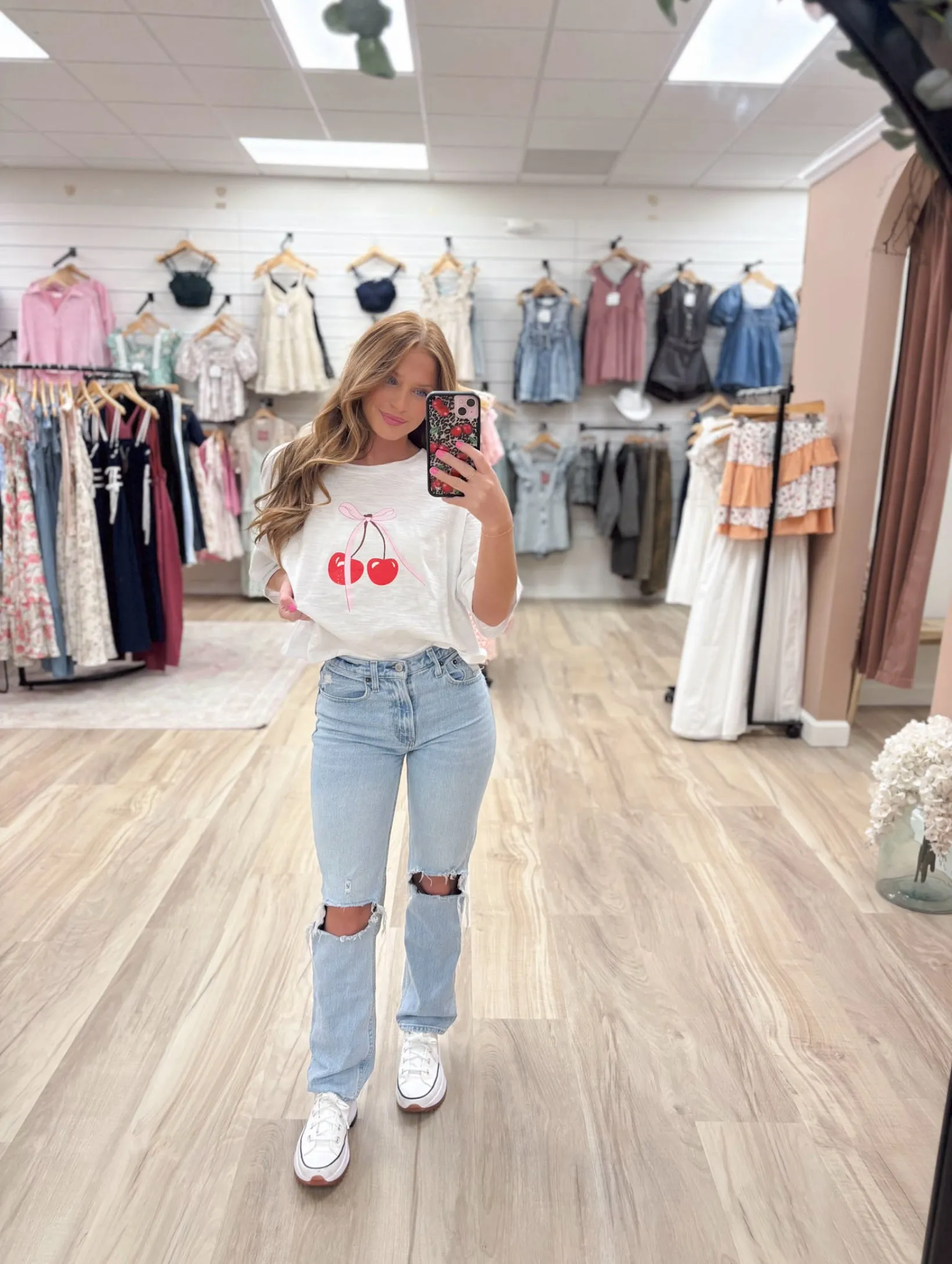 Bow Cherry Tee